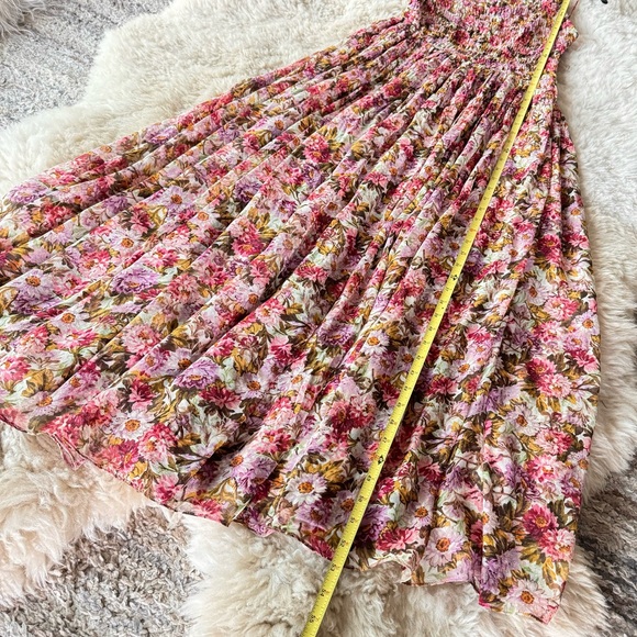 💋SOLD💋🪷🍧DÔEN ‘Felicity’ Silk JARDIN DU PALAIS Smocked Backless Dress XS✨ - Picture 12 of 17